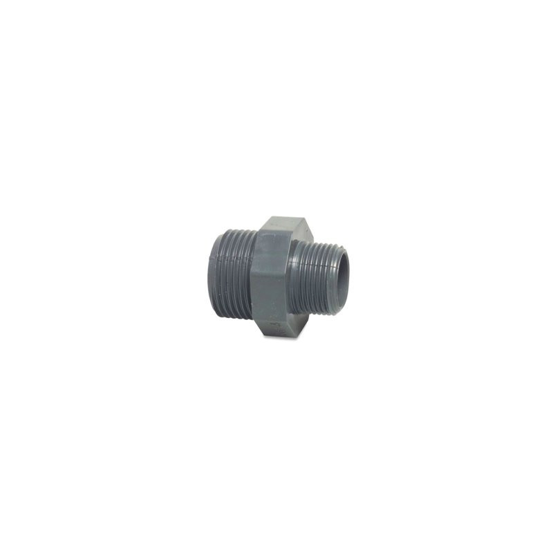 PVC reduceringsnippel 11/2"-3/4"